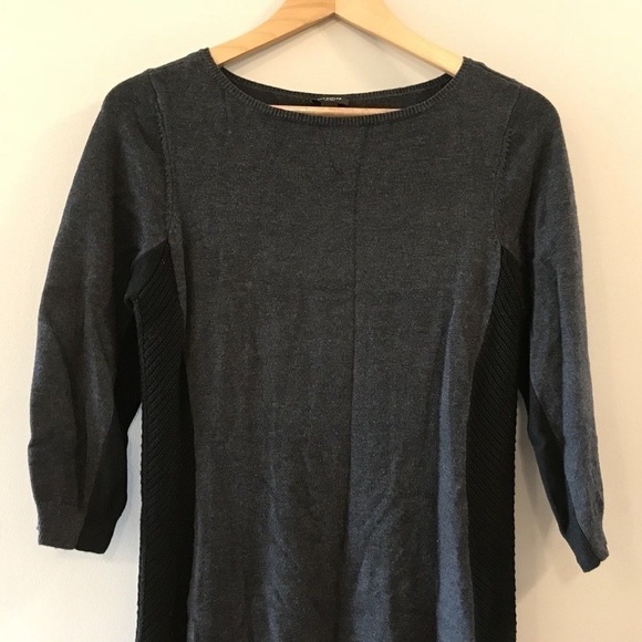 Ann Taylor Gray Wool Sweater Dress Medium - Picture 3 of 6
